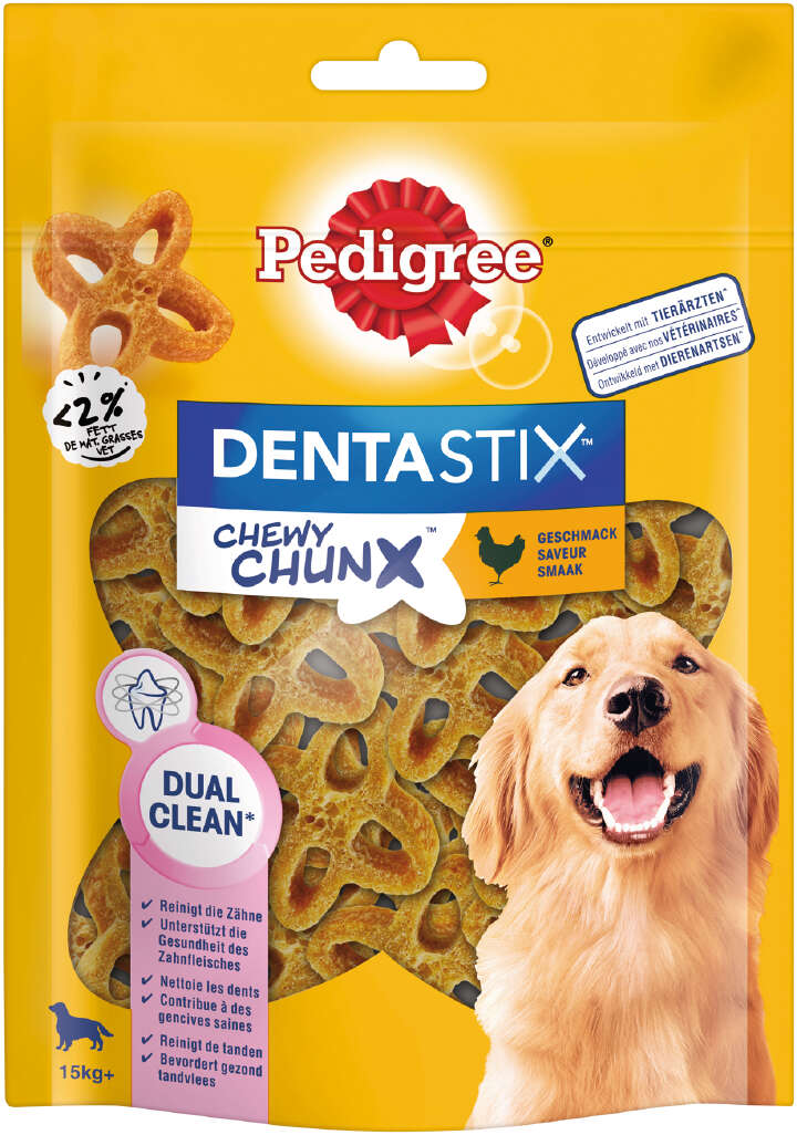 Pedigree Hundeleckerlis Dentastix Chewy Chunx mit Huhngeschmack